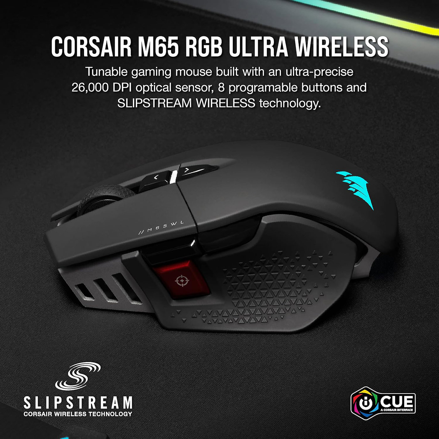 CORSAIR-M65ULTRA-WRL-BK