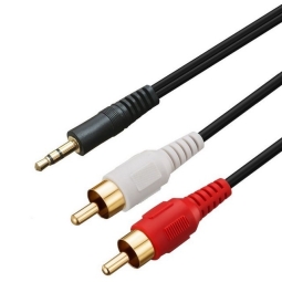 Juhe, kaabel: 0.2m, 2x RCA - Audio-jack, AUX, 3.5mm