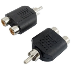 Adapter, üleminek: RCA, pistik - 2x RCA, pesa