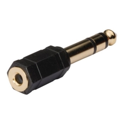 Adapter, üleminek: Audio-jack, AUX, 3.5mm, pesa - Audio-jack, 6.35mm, pistik