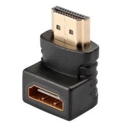 Adapter, üleminek: HDMI 90o: pesa - pistik, Type A-A