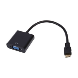 Adapter, üleminek: Mini HDMI, pistik - VGA, D-Sub, pesa