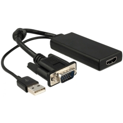 Adapter, üleminek: VGA, D-Sub, pistik - HDMI, pesa, konverter