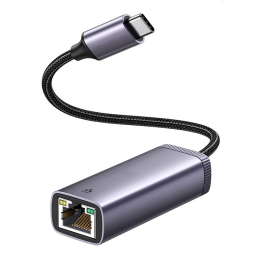 Адаптер: USB-C, папа - Network, LAN, RJ45, мама: Gigabit Ethernet 1000 Мбит/с, ПРЕМИУМ