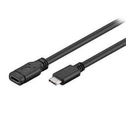 Juhe, kaabel: 0.7m, USB-C: pistik-pesa - USBv3.1, 4K60Hz, 10Gbps