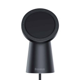 Wireless charger QI 15W, Magsafe magnetiga autohoidik kleebitav armatuurile: Baseus Simple - Black