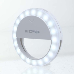 Selfie ring 8cm with light BlitzWolf Sl0 Pro - White