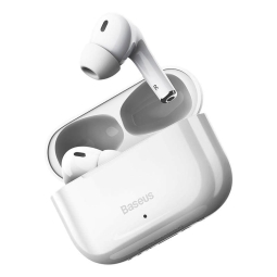 Wireless Earphones, Bluetooth 5.0, battery 37mAh up to 4 hours, case 200mAh, Baseus Encok W3 - White