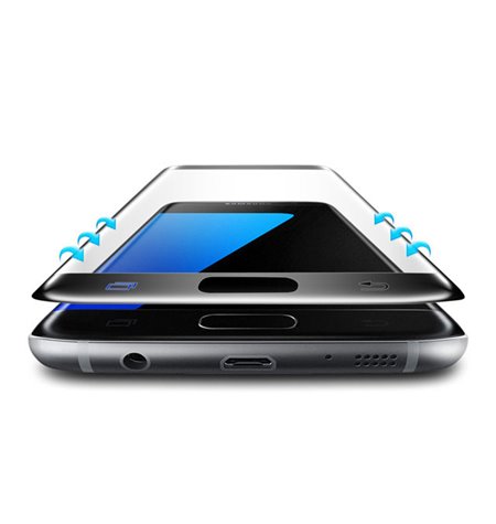 3D защитное стекло, 0.3мм, для Samsung Galaxy S6 Edge, G925, G9250 - Чёрный