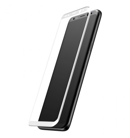 3D Kaitseklaas, 0.3mm - Samsung Galaxy S8, G950, G9500 - Hõbedane