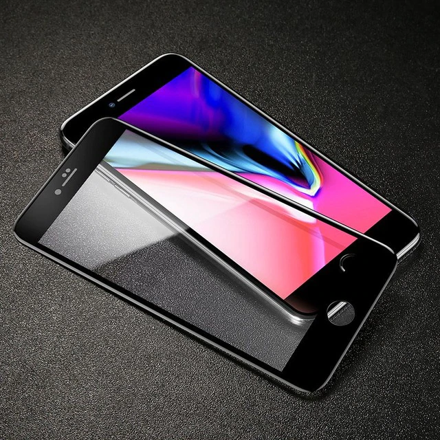 Premium 3D Tempered Glass Screen Protector, 0.33mm - Apple iPhone 6, IP6 - Black