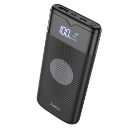 10000mAh Akupank, kuni 20W, QuickCharge, juhtmevaba QI laadija kuni 10W: Hoco J63 - Must