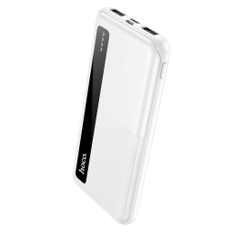 10000mAh Akupank, kuni 10W: Hoco Treso Power Bank - Valge