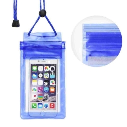 Waterproof case OEM 3Ziplock, up to 85x150mm - Blue