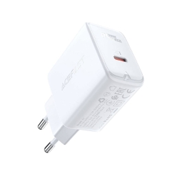 Зарядка 1xUSB-C, до 20W, QuickCharge до 12V 1.67A: Acefast A1 - Белый