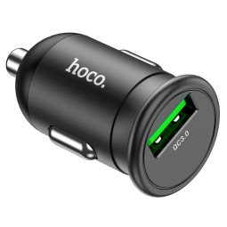 Autolaadija 1xUSB, kuni 18W, QuickCharge: Hoco Z43 - Must