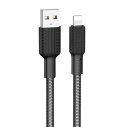 1m, Lightning - USB kaabel, juhe: Hoco Jaeger X69 - Must