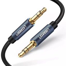 5m, Audio-jack, AUX, 3.5mm kaabel, juhe: Ugreen Round - Must