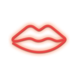 Led lamp, on the window and wall Forever Lips -  Red