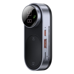 FM transmitter Solar, aku 700mAh, USB, MicroSD, Bluetooth 5.0, AUX (out): Baseus Solar - Must