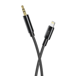 Juhe, kaabel: 1m, Lightning - Audio-jack, AUX, 3.5mm: Xo R211A - Must