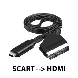 Адаптер, переходник: 1m, SCART, Вход, папа - HDMI, Выход, папа, конвертер - ПРОВЕРЬТЕ НАПРАВЛЕНИЕ СИГНАЛА !!