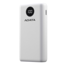 20000mAh Akupank, kuni 18W, QuickCharge: Adata P20000 - Valge