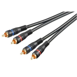 Juhe, kaabel: 1.5m, 2x RCA audio, PREMIUM