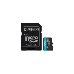 64GB microSDXC карта памяти Kingston Canvas Go Plus, до W70/R170 MB/s