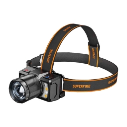 Headlamp Superfire HL25, 700lm, USB-C - Black