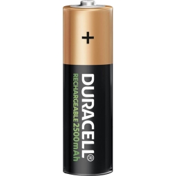 AA аккумуляторные батарейки, 4x - Duracell 2500mAh, HR6 NiMH 1.2V