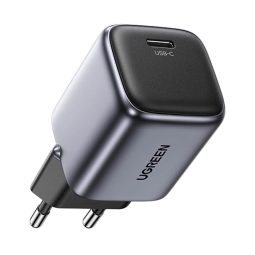 Зарядка 1xUSB-C, до 20W, QuickCharge до 12V 1.67A: Ugreen GaN Nexode Mini - Тёмно-серый