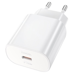 Laadija 1xUSB-C, kuni 25W, Quick Charge kuni 12V 2.08A: Hoco Jetta - Valge