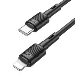 1m, Lightning - USB-C kaabel, juhe, kuni 20W: Hoco X83 - Must