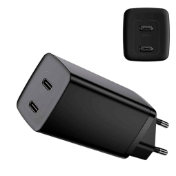 Зарядка 2xUSB-C, до 65W QuickCharge адаптер питания