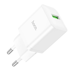 Laadija 1xUSB, kuni 18W, QuickCharge: Hoco N26 - Valge