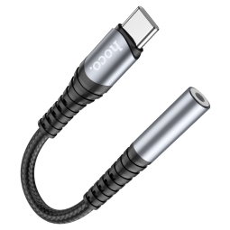 Адаптер: USB-C, папа, DAC - Audio-jack, AUX, 3.5mm, мама: Hoco LS33 - Чёрный