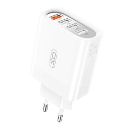 Laadija 4xUSB, kuni 18W, QuickCharge kuni 12V 1.5A: Xo L100 - Valge