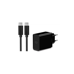 Charger USB-C: Cable 2m + Adapter 1xUSB-C, up to 25W QuickCharge