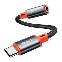 Адаптер: USB-C, папа, DAC - Audio-jack, AUX, 3.5mm, мама: Mcdodo 756 - Чёрный