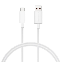 1m, USB-C - USB kaabel, juhe, kuni 40W (5V 8A, Huawei): Huawei SuperCharge 8A - Valge