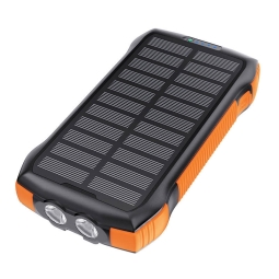 20000mAh Akupank, Päikesepaneel, SOLAR, kuni 20W, QuickCharge: Choetech Solar - Must