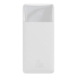 30000mAh Power bank, up to 20W, QuickCharge up to 12V-1.5A 9V-2.22A: Baseus Bipow - White