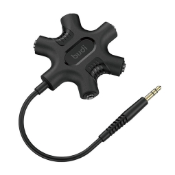 Jagaja 5x Audio-jack, AUX, 3.5mm: Budi M8J123 - Must