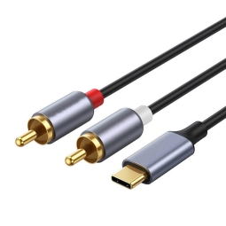 Juhe, kaabel: 1.5m, USB-C - 2xRCA