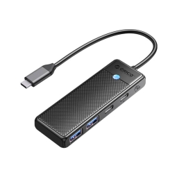 Делитель, хаб USB-С hub: 1xUSB-C 3.0, 2xUSB 3.0 + USB-C power, 0.15m: Orico PAPW2AC - Чёрный