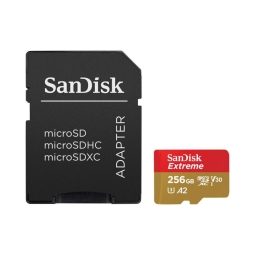 256GB microSDXC карта памяти Sandisk Extreme, до W130/R190