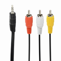 Кабель: 2m, 4pin, Video-jack, 3.5mm, папа - 3x RCA аудио-видео, папа