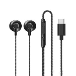 Earphones USB-C plug: Remax 711a - Black