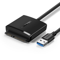 Адаптер, переходник: SATA, мама - USB 3.0, папа, 2.5" HDD-SSD: Ugreen CM257 - Чёрный